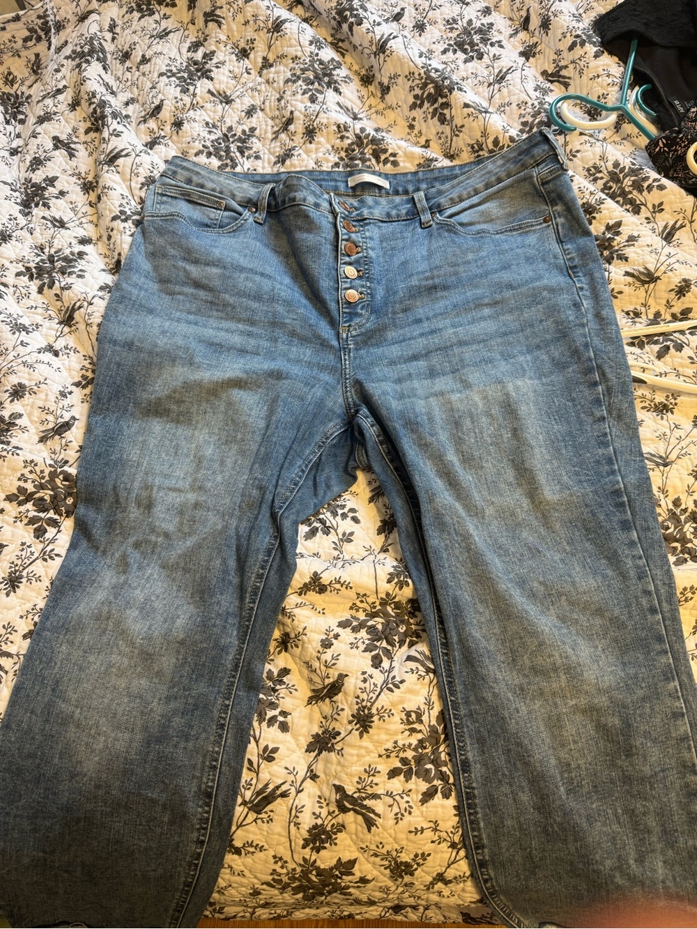 LC Lauren Conrad Light Blue High-Rise Button-Fly Jeans
